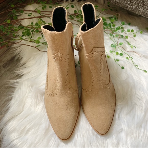 NEW | Rebecca Minkoff Leather Suede Lulu Bootie Ankle Boot Western - Picture 5 of 8